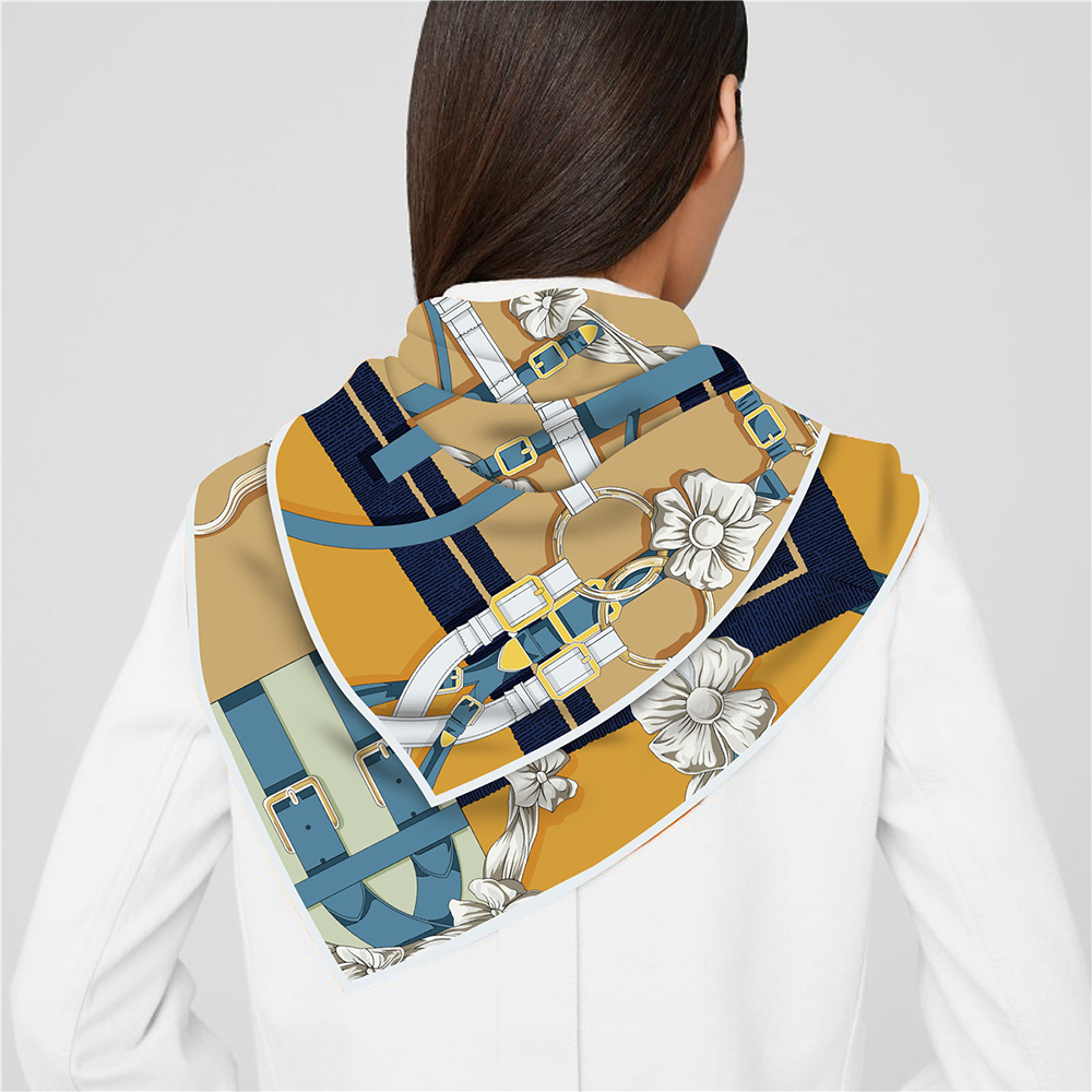 90 ซม.ออกแบบใหม่เข็มขัดผ้าไหมผ - Scarf Silk Square บทวิจารณ์และราคา