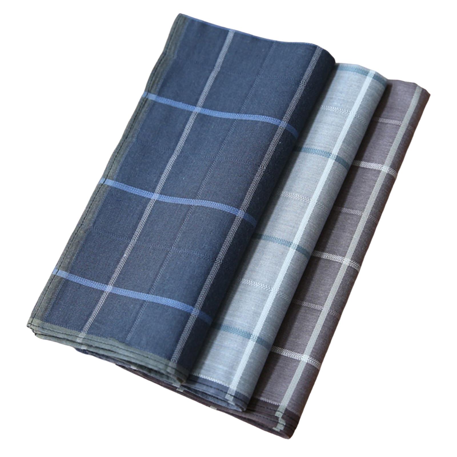 ผ้าเช็ดหน้าผู้ชายลายตาราง 3 ชิ - Handkerchief Cotton Men บทวิจารณ์และราคา