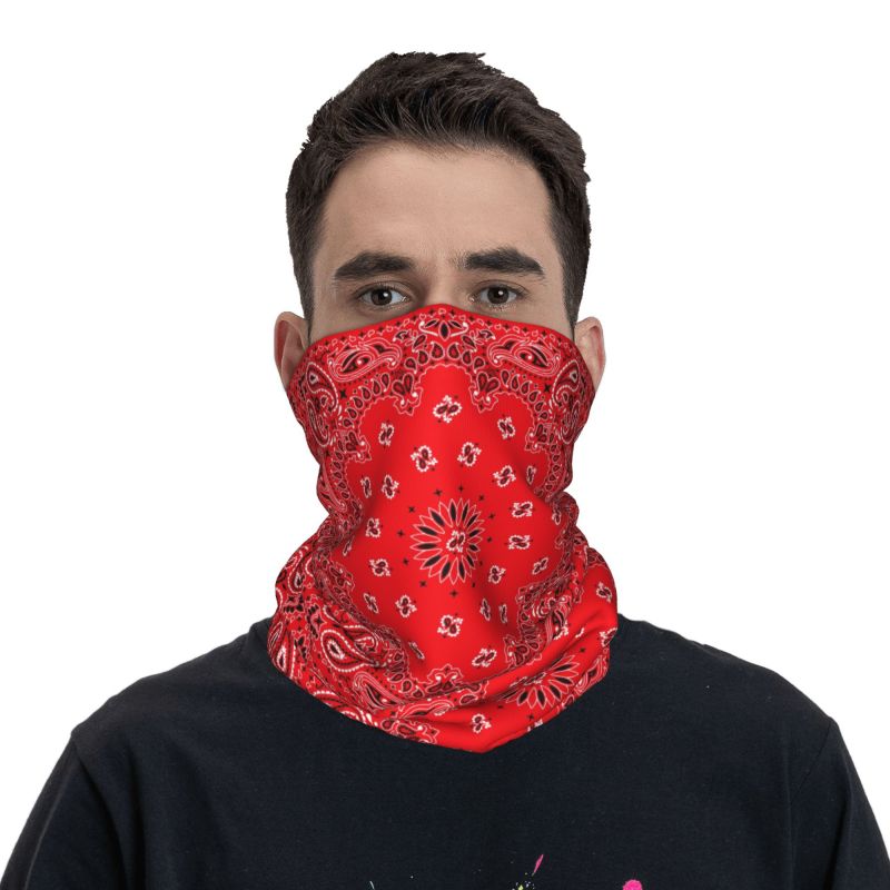 ผ้าพันคอลายเพสลีย์สีแดงสำหรับฤ - Neck Warmer Tube บทวิจารณ์และราคา