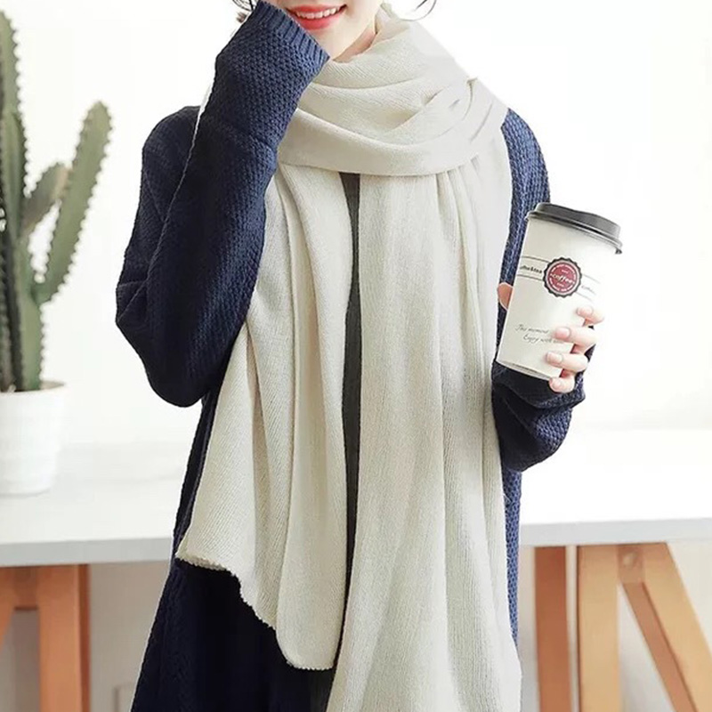 ผ้าพันคอถักไหมพรมเลียนแบบแคชเม - Muffler Men Wool บทวิจารณ์และราคา